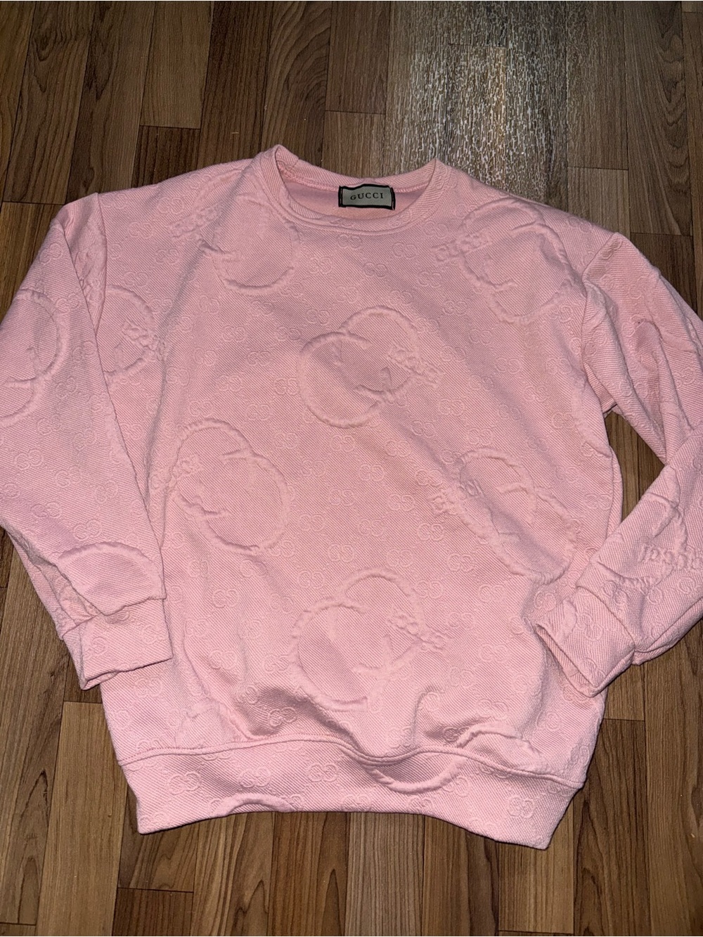 Women’s  Pink Embossed Logo Sweatshirt